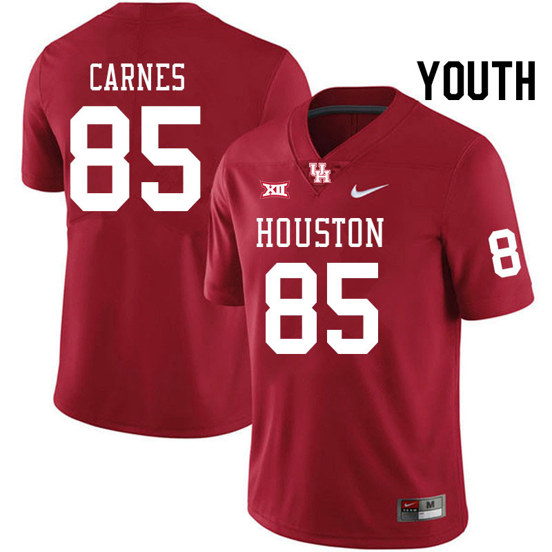 Youth #85 Dalton Carnes Houston Cougars Big 12 XII College Football Jerseys Stitched-Red - Click Image to Close